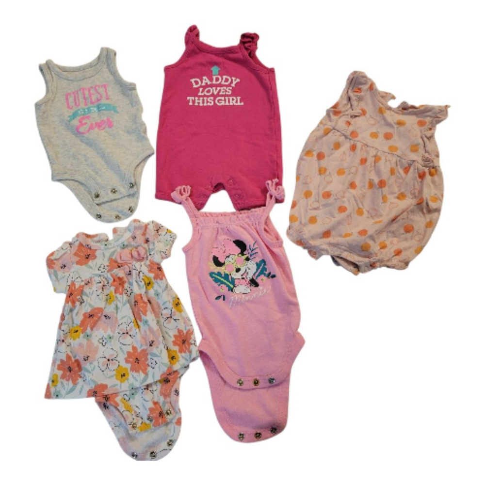 Carter's Minnie Mouse Baby Bodysuit Bundle - Summer Floral